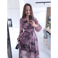 Sukienka OLENA MAXI taliowana siateczkowa S M L XL