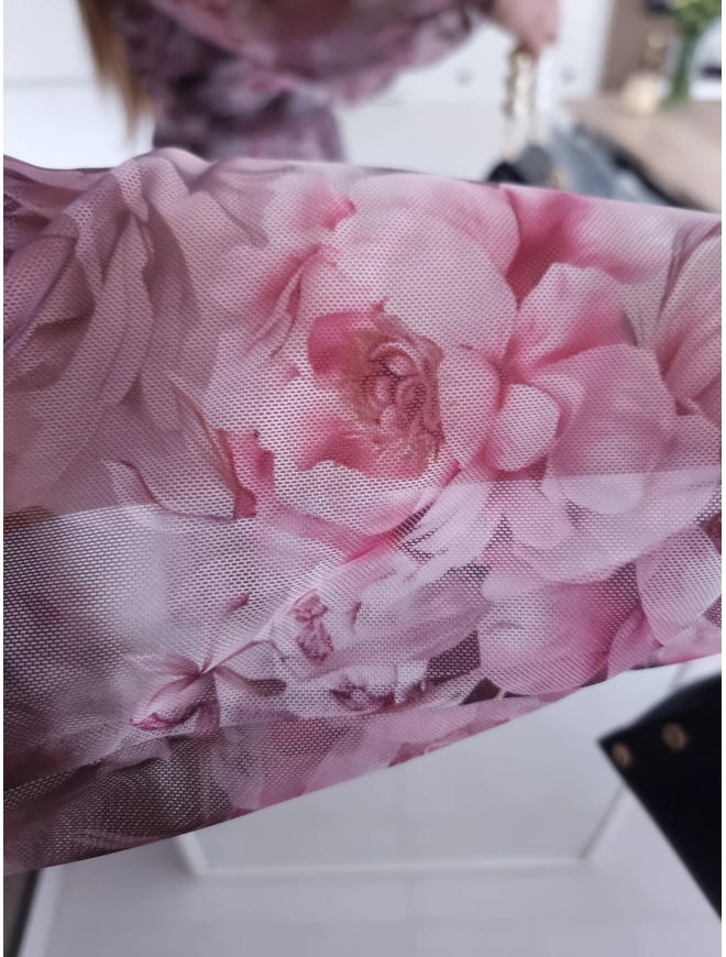 Sukienka OLENA MAXI taliowana siateczkowa S M L XL