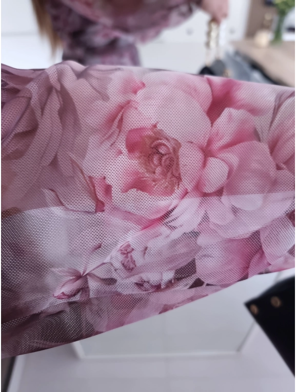 Sukienka OLENA MAXI taliowana siateczkowa S M L XL