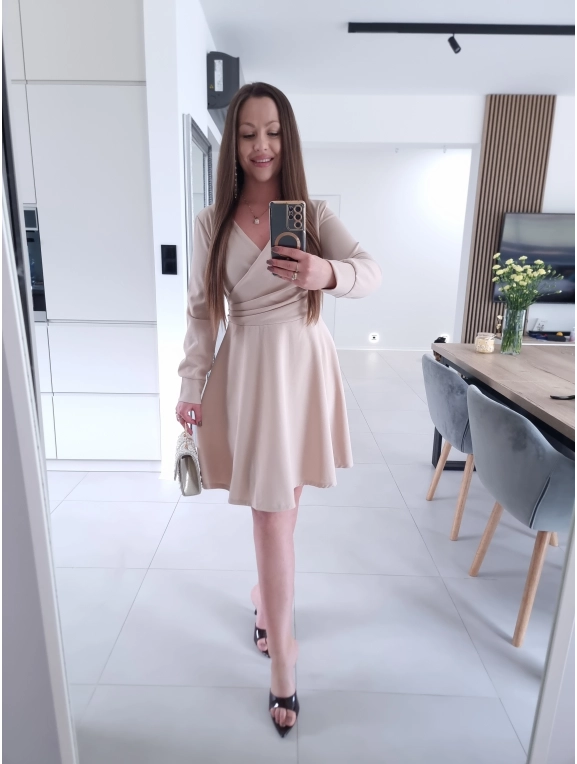 Sukienka PRETTY WOMAN  koktajlowa elegancka marszczona