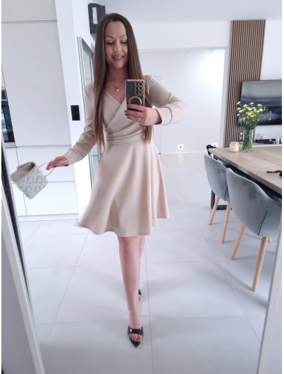 Sukienka PRETTY WOMAN  koktajlowa elegancka marszczona