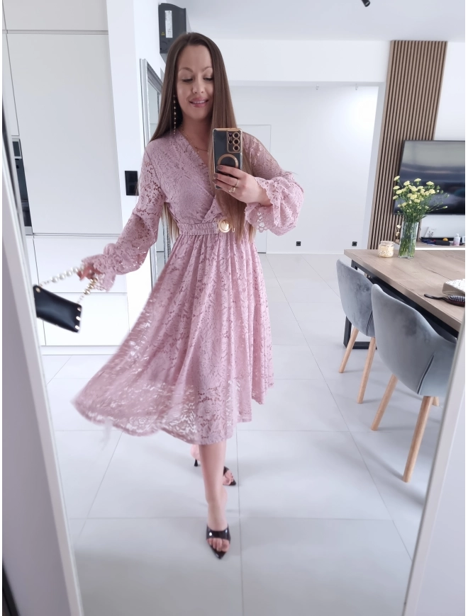 Sukienka MIDI GLAM koronkowa L XL XXL PLUS SIZE