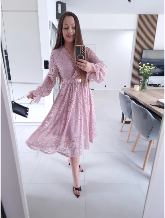 Sukienka MIDI GLAM koronkowa L XL XXL PLUS SIZE