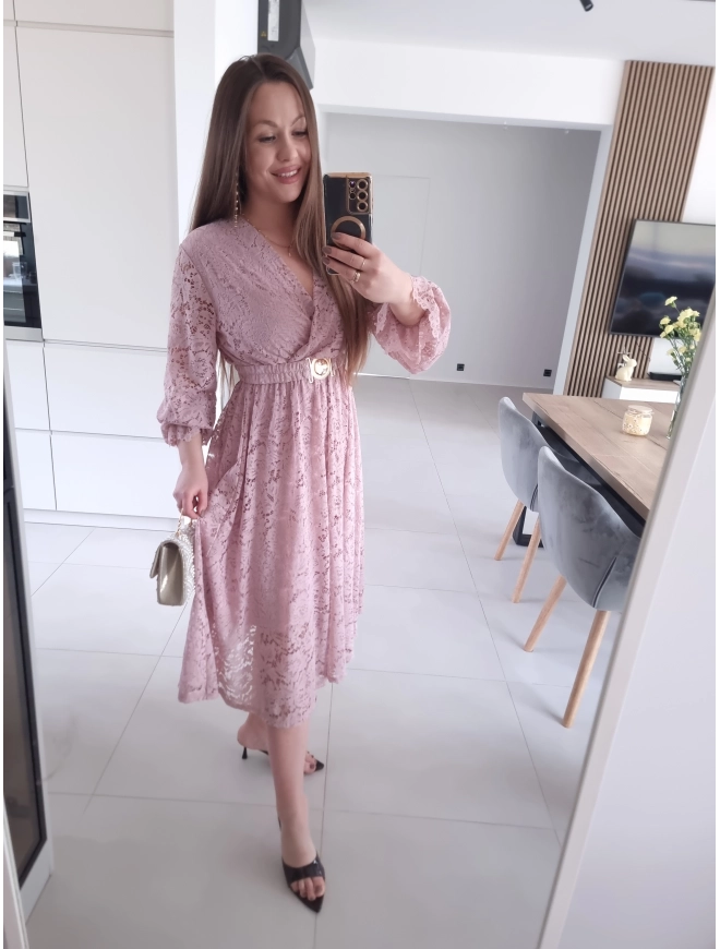 Sukienka MIDI GLAM koronkowa L XL XXL PLUS SIZE