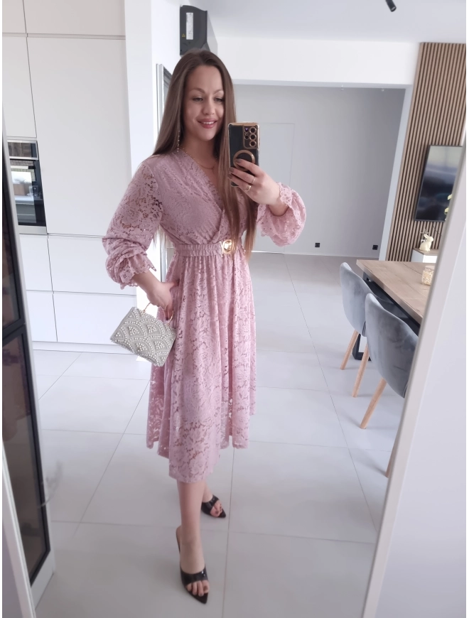 Sukienka MIDI GLAM koronkowa L XL XXL PLUS SIZE