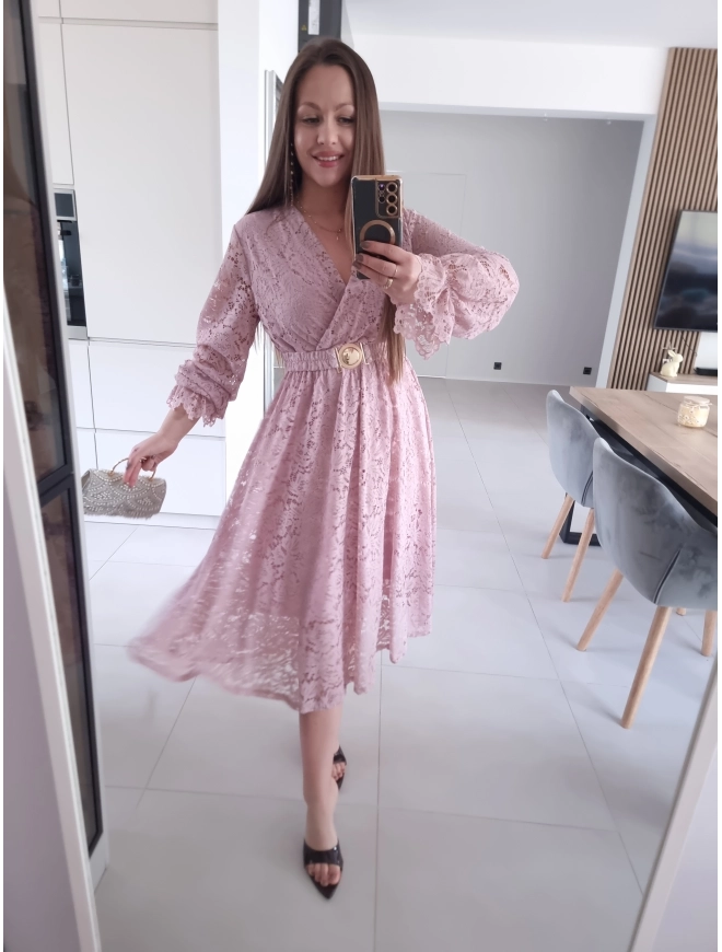 Sukienka MIDI GLAM koronkowa L XL XXL PLUS SIZE