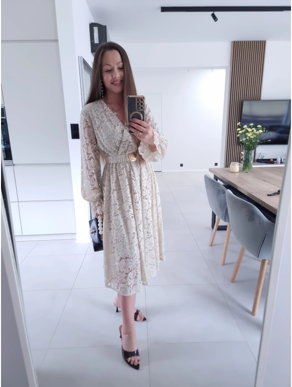 Sukienka MIDI GLAM koronkowa L XL XXL PLUS SIZE