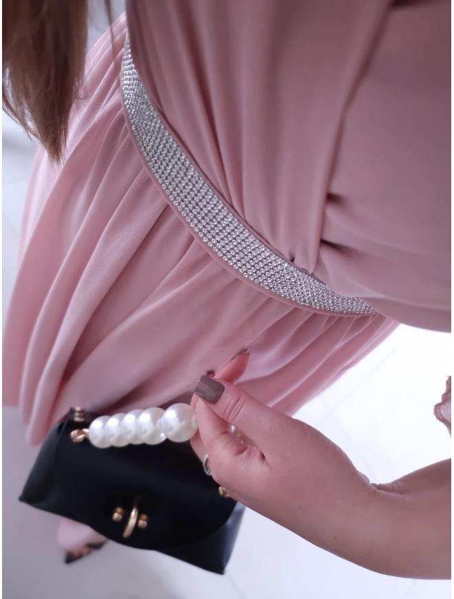 Sukienka siateczkowa SEPHORA MAXI brudny róż L XL XXL