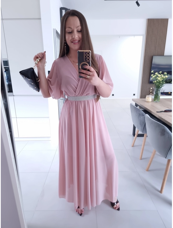 Sukienka siateczkowa SEPHORA MAXI brudny róż L XL XXL