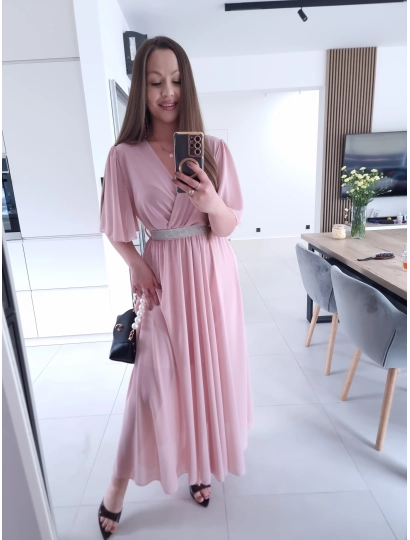 Sukienka siateczkowa SEPHORA MAXI brudny róż L XL XXL