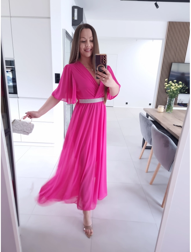 Sukienka siateczkowa SEPHORA MAXI FUKSJA L XL XXL