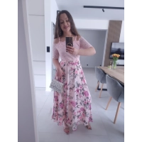 Sukienka PAULA MAXI koronkowa w kwiaty