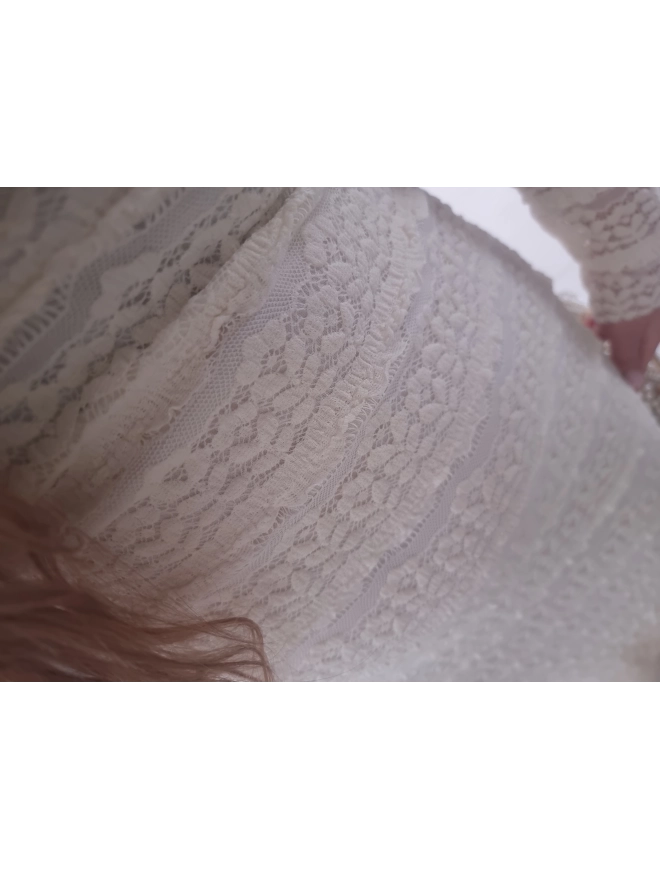 Sukienka maxi haftowana kremowa SELENA