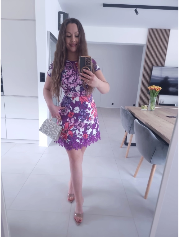 Sukienka KIM koronka elegancka koktajlowa S M