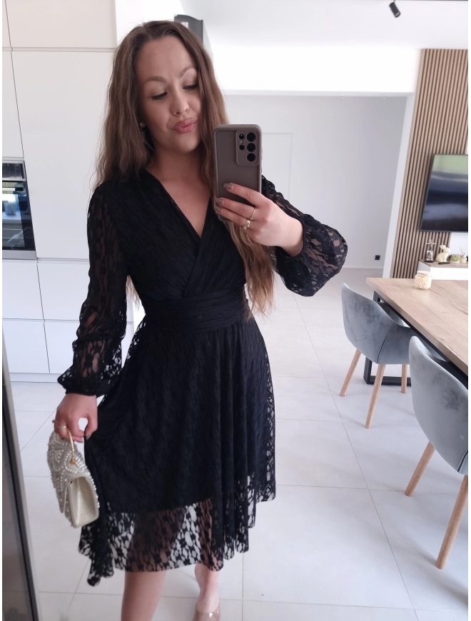 Sukienka TINA czarna koronka M L