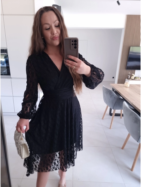 Sukienka TINA czarna koronka M L