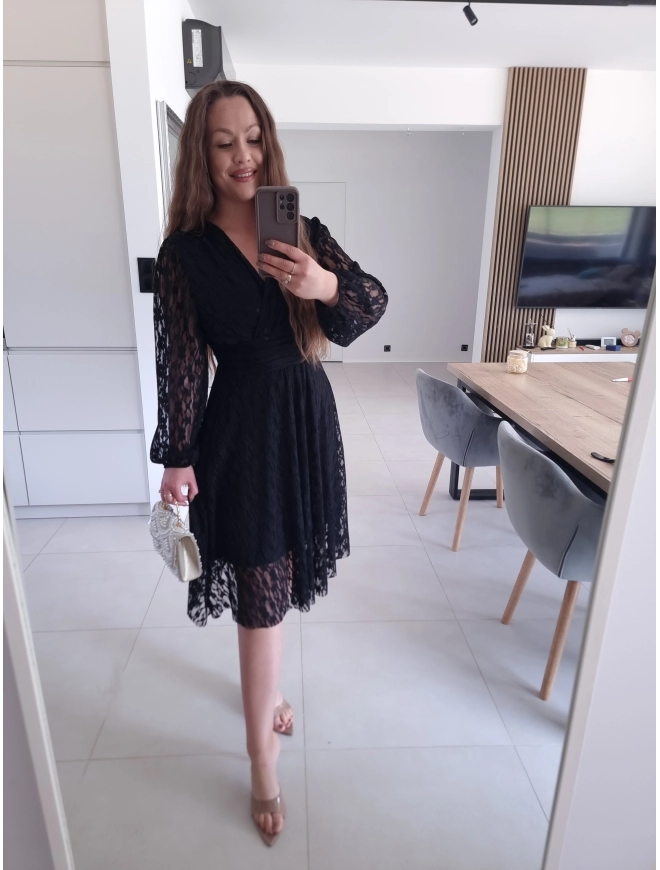 Sukienka TINA czarna koronka M L