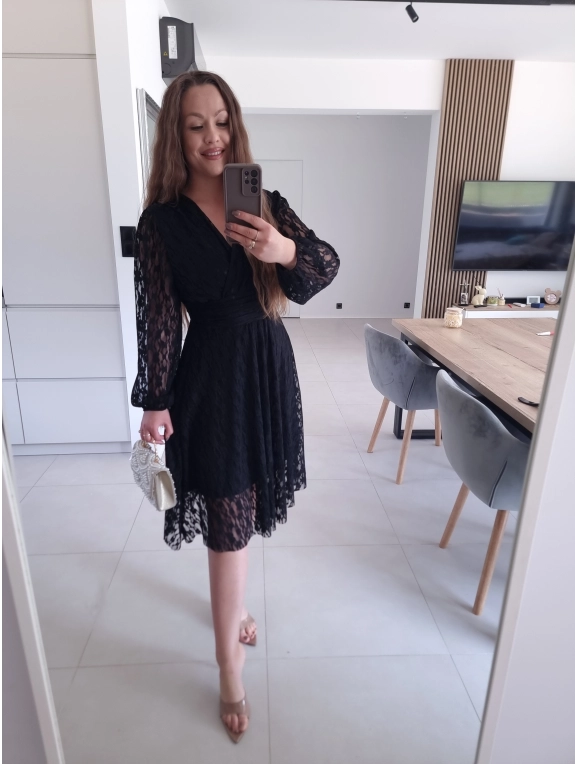 Sukienka TINA czarna koronka M L