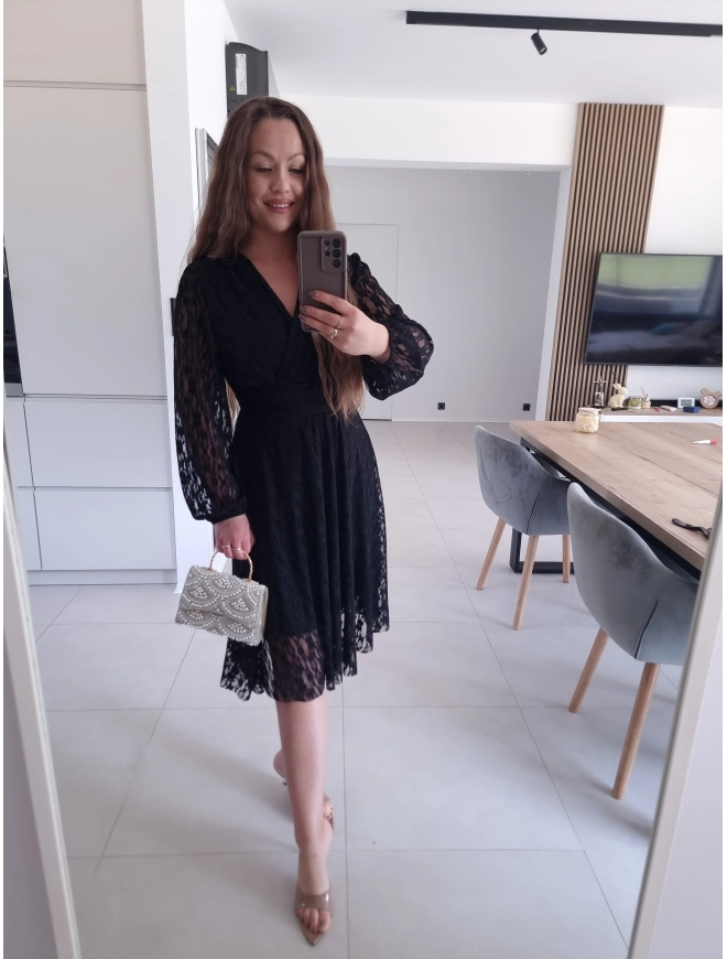 Sukienka TINA czarna koronka M L