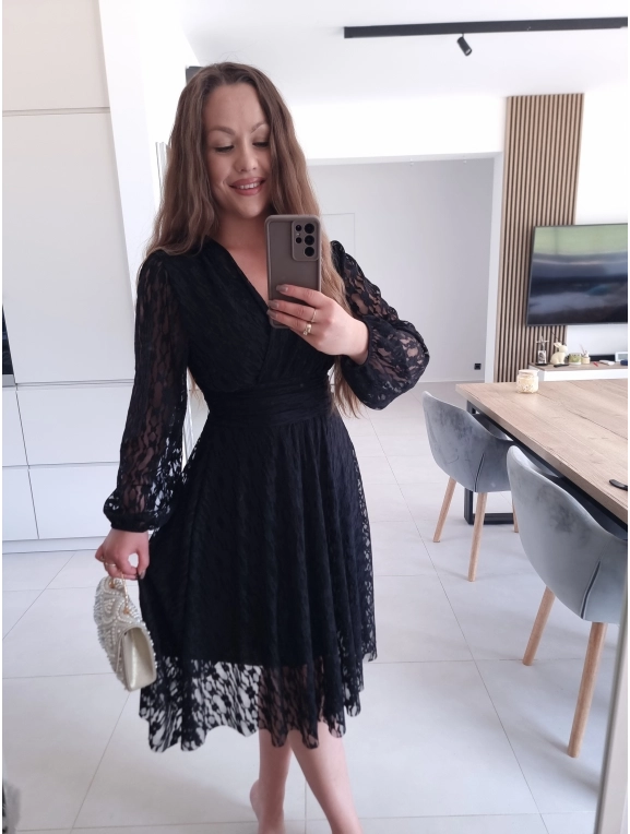 Sukienka TINA czarna koronka M L