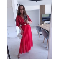 Sukienka czerwonaSELENE MAXI ELEGANCKA cekiny L XL XXL