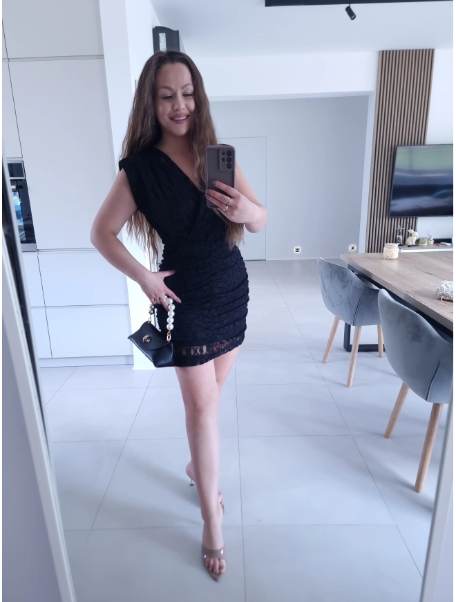 Sukienka TAMARA mini koronka czarna