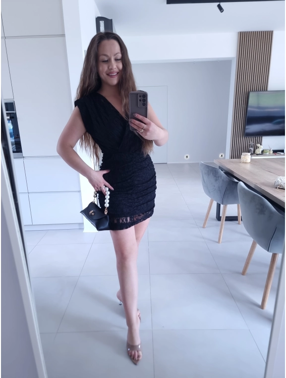 Sukienka TAMARA mini koronka czarna