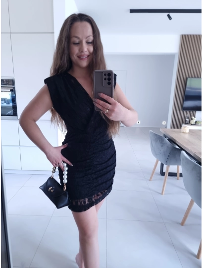 Sukienka TAMARA mini koronka czarna