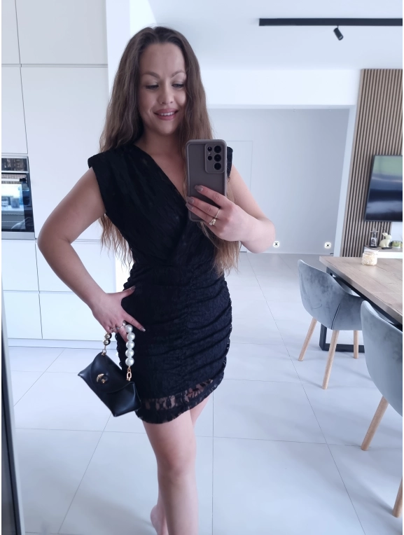 Sukienka TAMARA mini koronka czarna