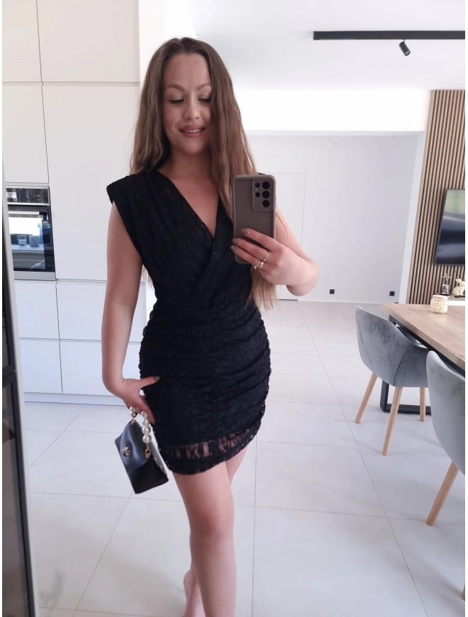 Sukienka TAMARA mini koronka czarna