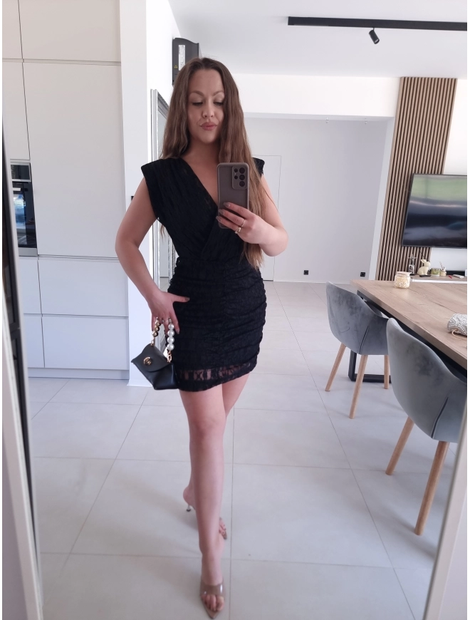 Sukienka TAMARA mini koronka czarna