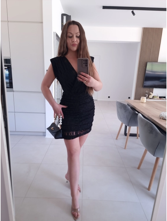 Sukienka TAMARA mini koronka czarna