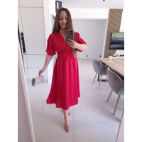 Sukienkasatynowa midi FLORA