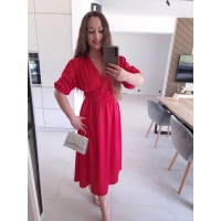 Sukienkasatynowa midi FLORA