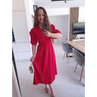 Sukienkasatynowa midi FLORA