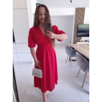 Sukienkasatynowa midi FLORA