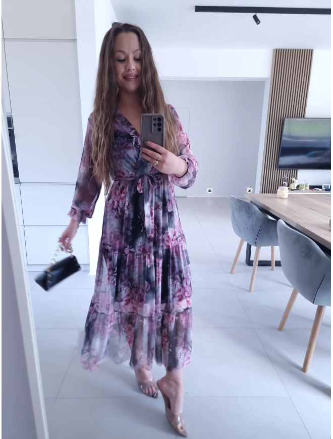 Sukienka maxi siateczkowa DORIS L XL XXL