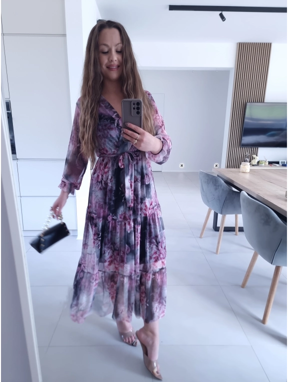 Sukienka maxi siateczkowa DORIS L XL XXL