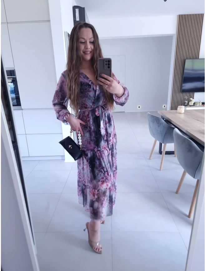 Sukienka maxi siateczkowa DORIS L XL XXL