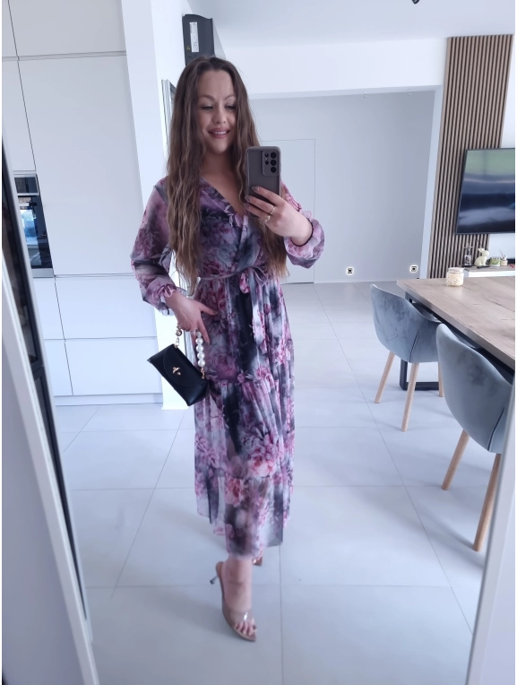 Sukienka maxi siateczkowa DORIS L XL XXL