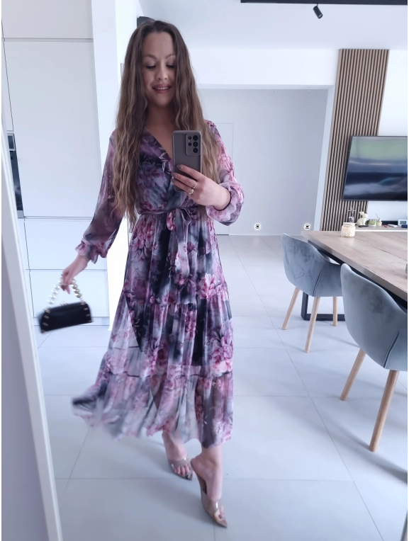 Sukienka maxi siateczkowa DORIS L XL XXL