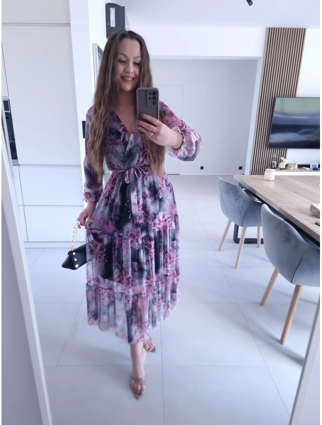 Sukienka maxi siateczkowa DORIS L XL XXL