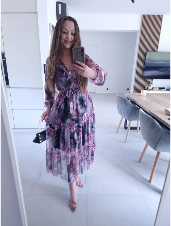 Sukienka maxi siateczkowa DORIS L XL XXL