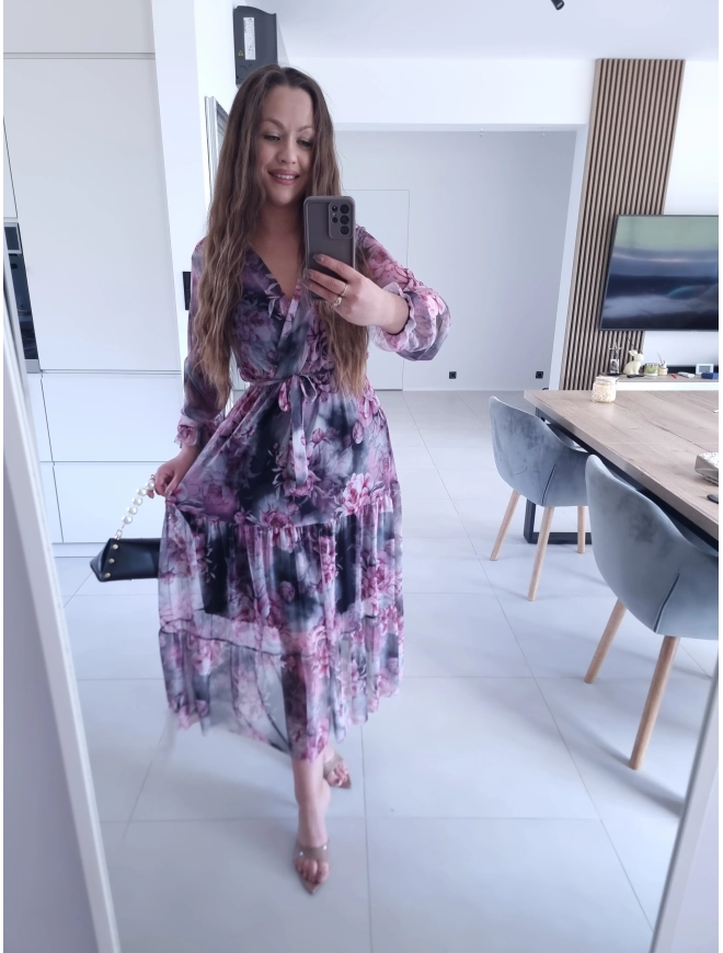 Sukienka maxi siateczkowa DORIS L XL XXL