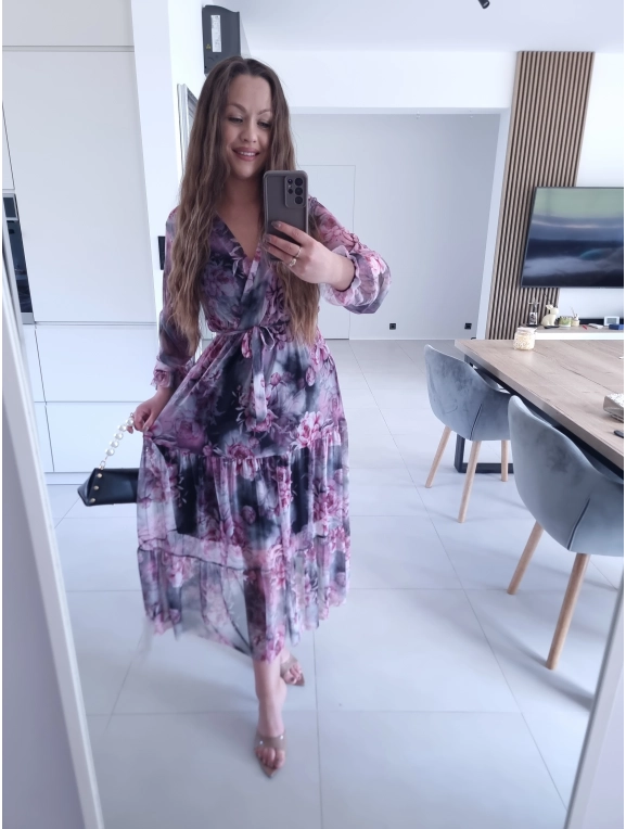 Sukienka maxi siateczkowa DORIS L XL XXL