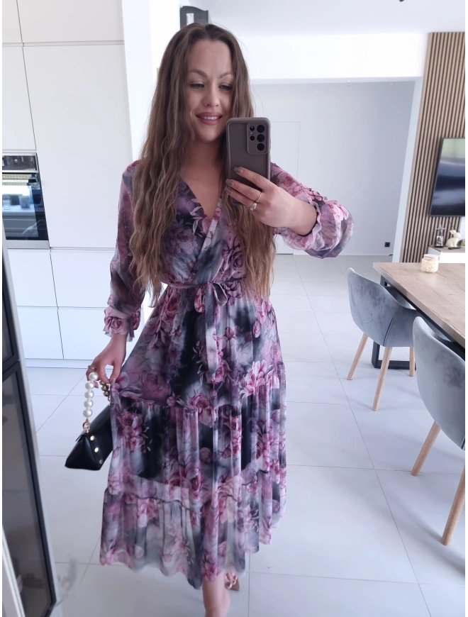 Sukienka maxi siateczkowa DORIS L XL XXL