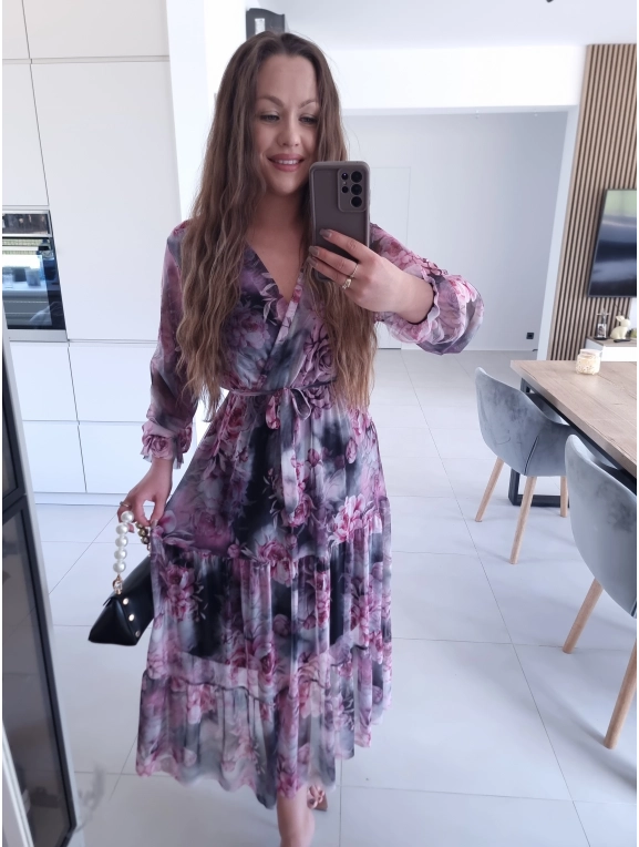 Sukienka maxi siateczkowa DORIS L XL XXL