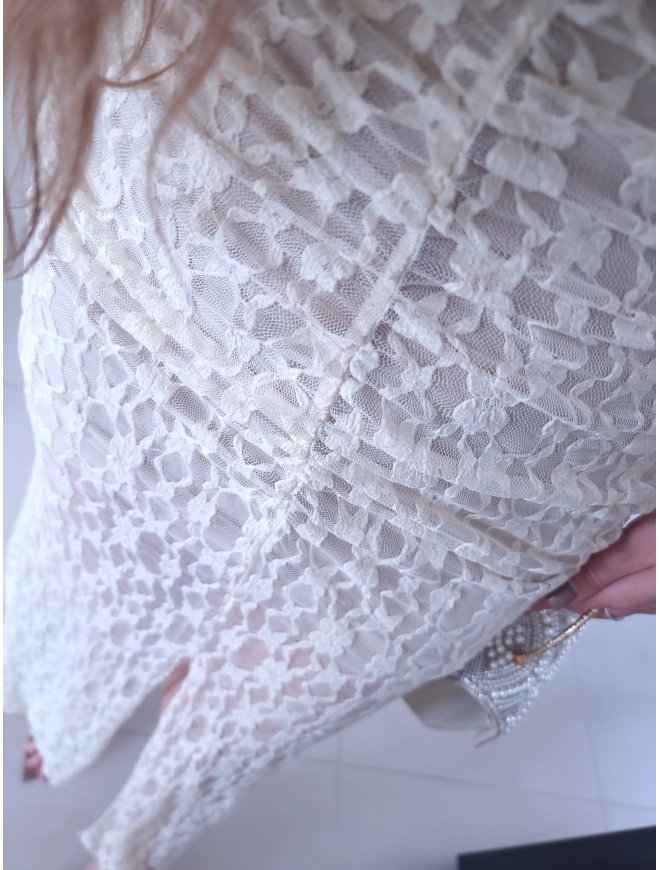 Sukienka TAMATA MIDI Z ROZCIĘCIEM KORONKA