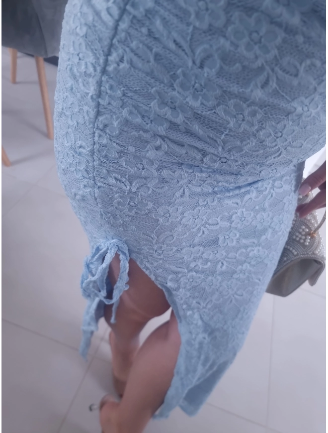 Sukienka KIM błękit ciążowa koktajlowa M L na komunie/wesele