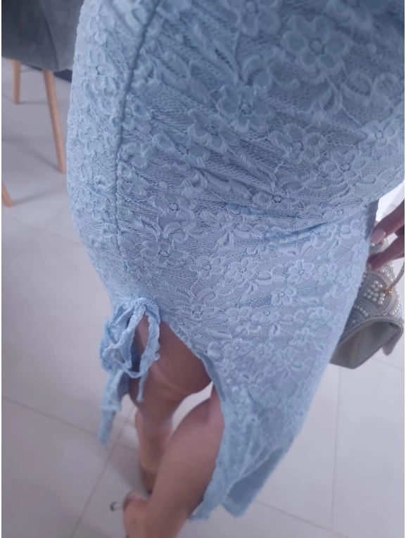 Sukienka KIM błękit ciążowa koktajlowa M L na komunie/wesele